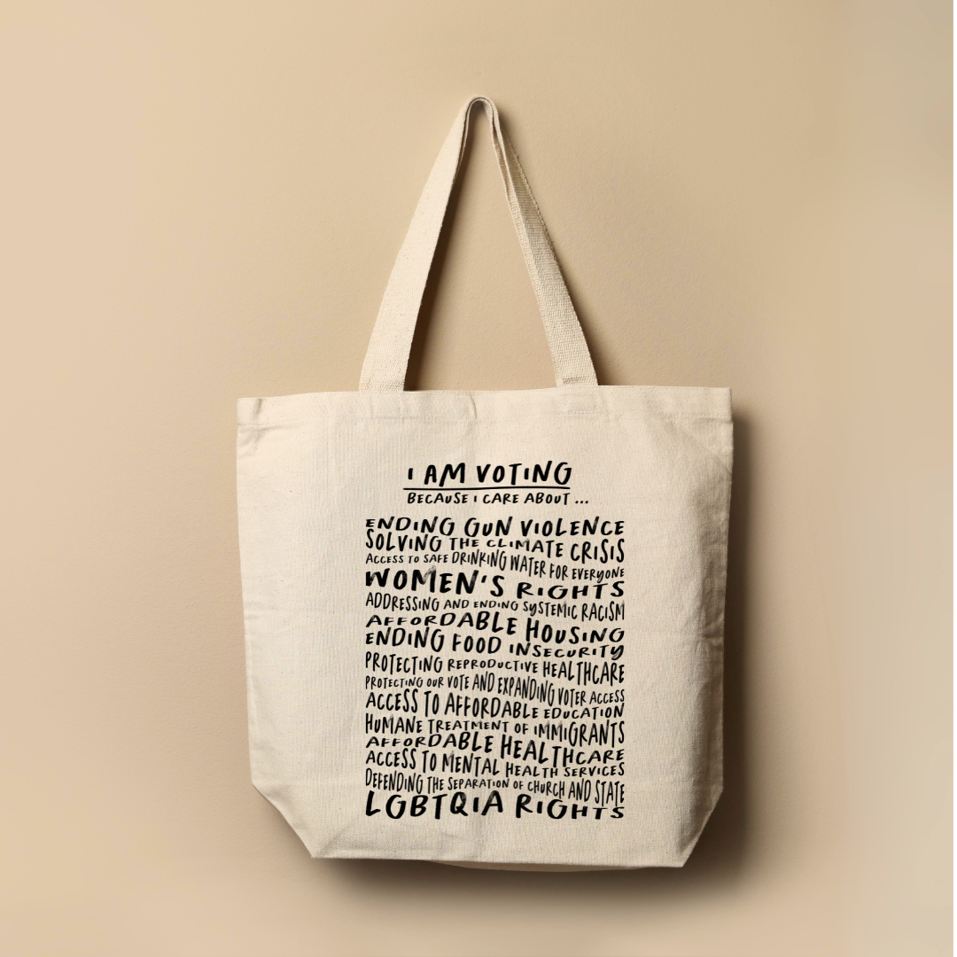 I Am Voting Because Social Justice Tote Bag