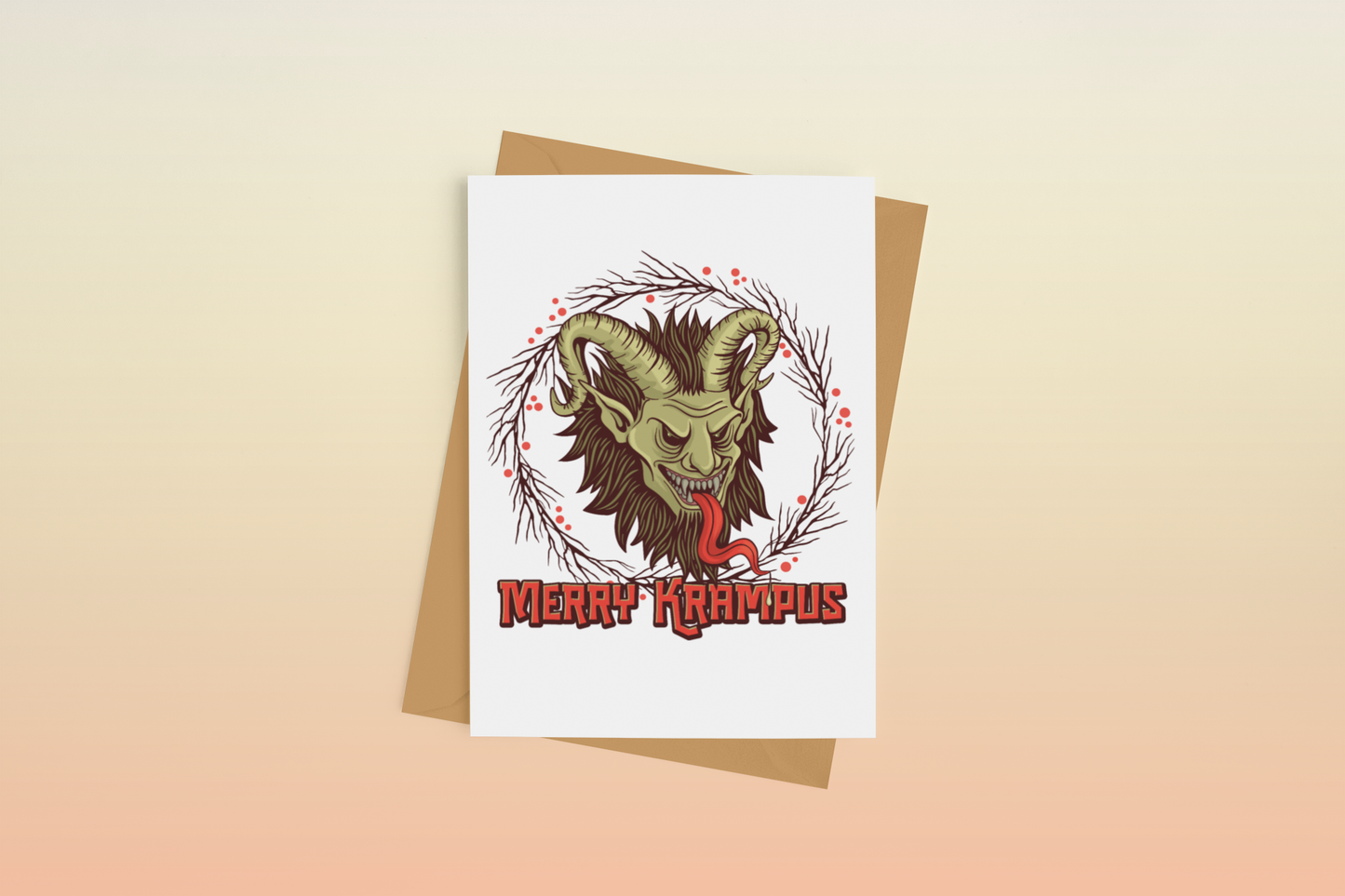 Merry Krampus Alternative Christmas Solstice Greeting Card