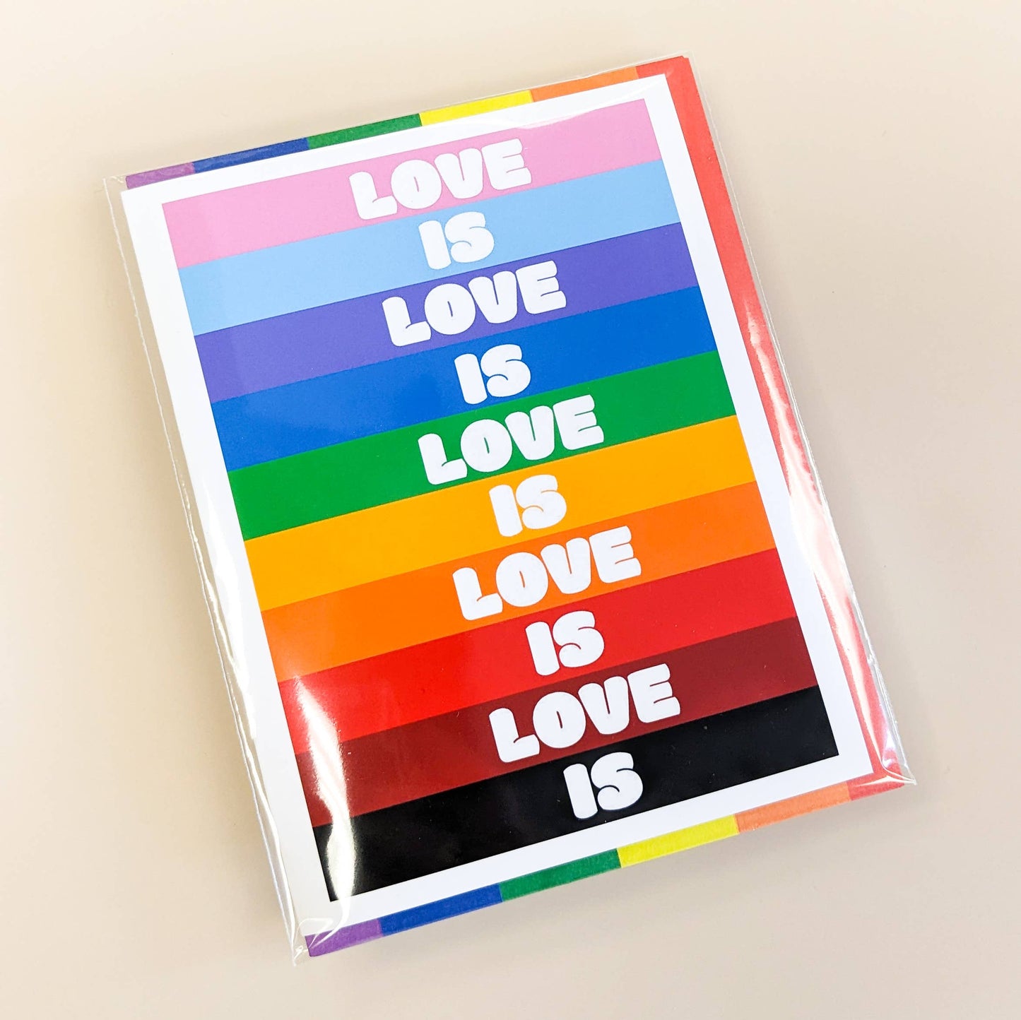 Love is Love Progressive Rainbow LGTBQ+ Pride Greeting Card