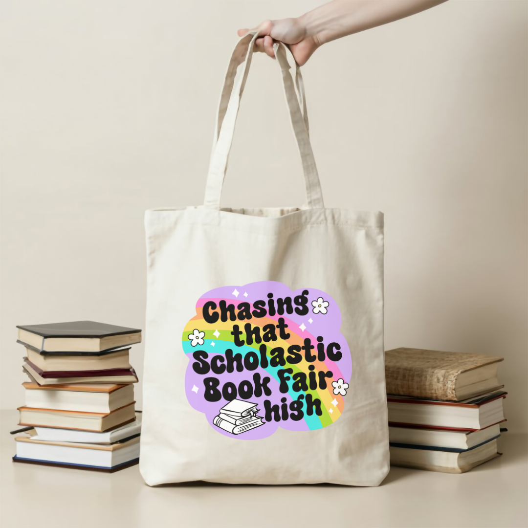 Chasing That Scholastic Book Fair Tote Bag