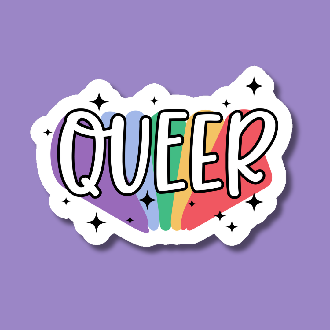 Queer Rainbow Vinyl Sticker