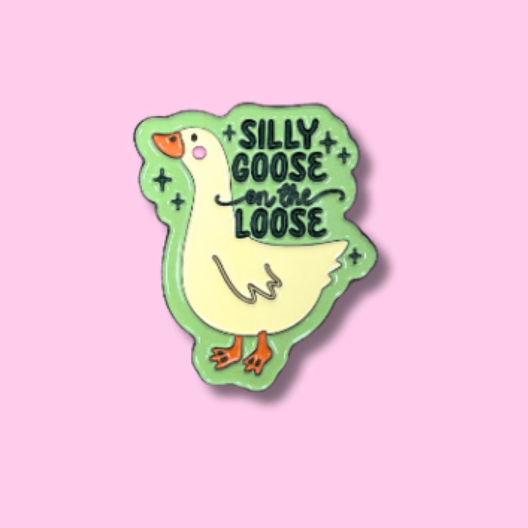 Silly  Goose on the Loose Enamel Pin