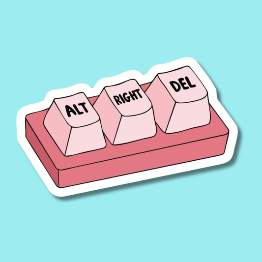 Alt Right Delete Keycaps Sticker