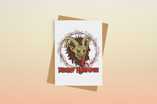 Merry Krampus Alternative Christmas Solstice Greeting Card
