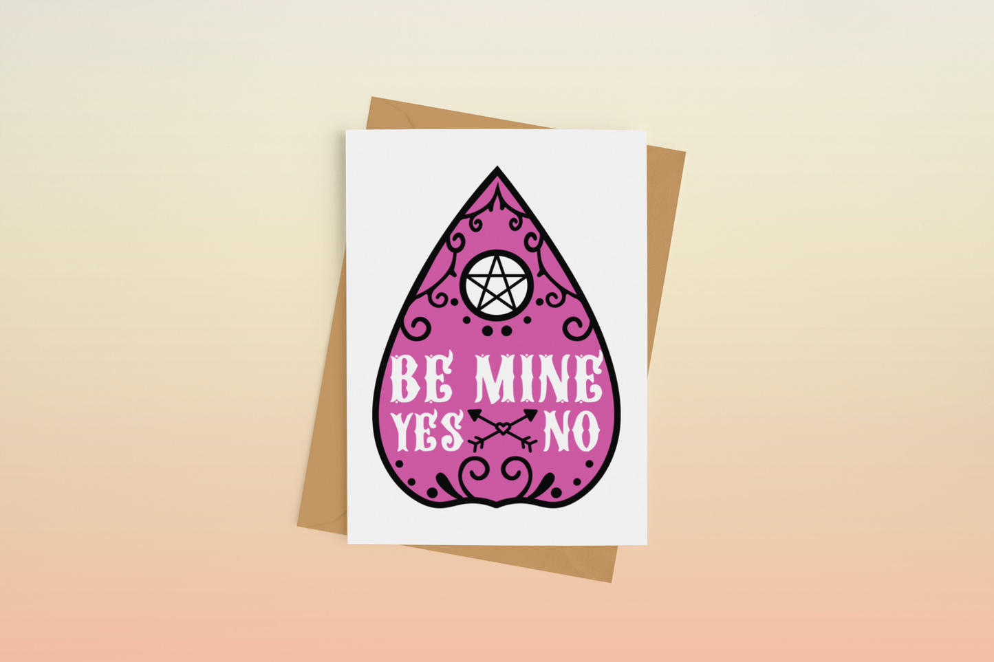 Be Mine Ouija Planchette Greeting Card