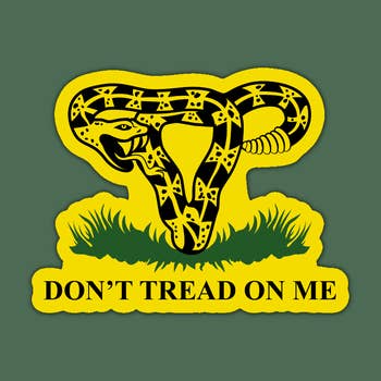 Don't Tread on Me Uterus Sticker