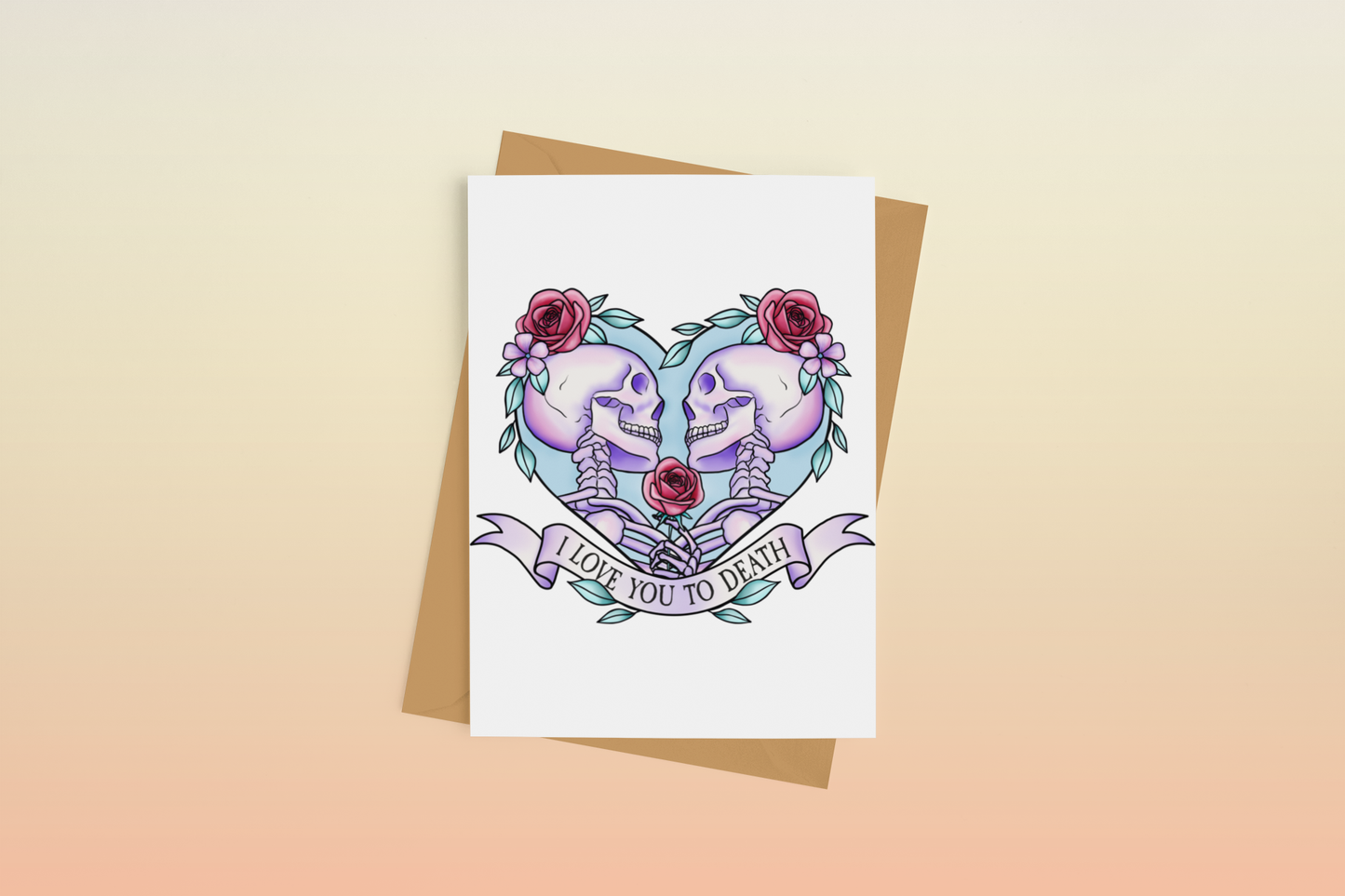 I Love You To Death Skeleton Love Greeting Card