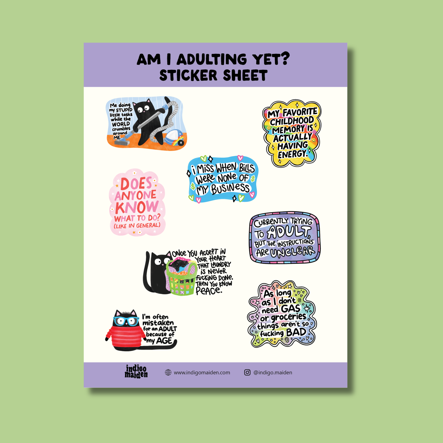 Am I Adulting Yet? Sticker Sheet