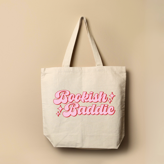 Bookish Baddie Reader Book Lover Tote Bag