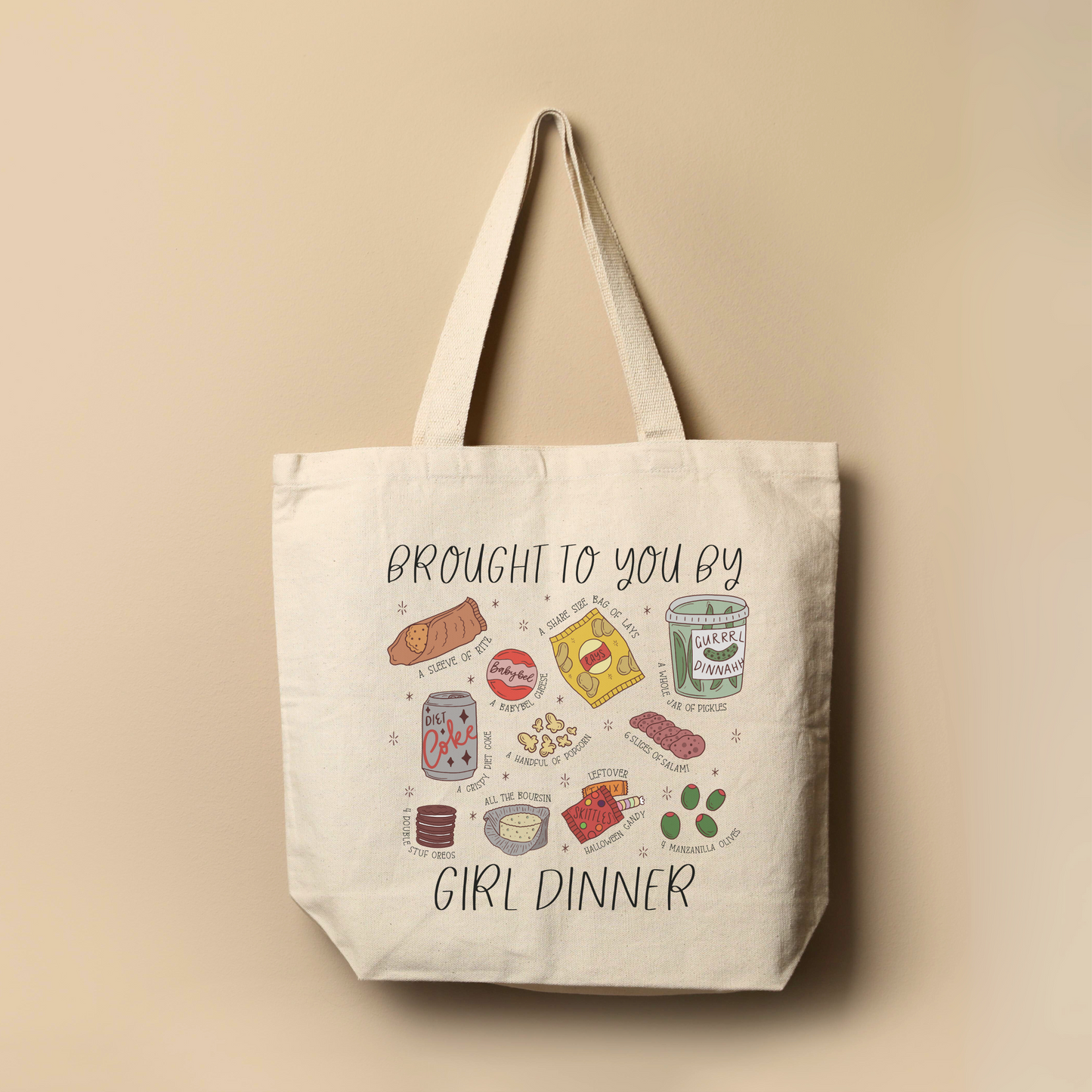 Brought to You By Girl Dinner Tote Bag