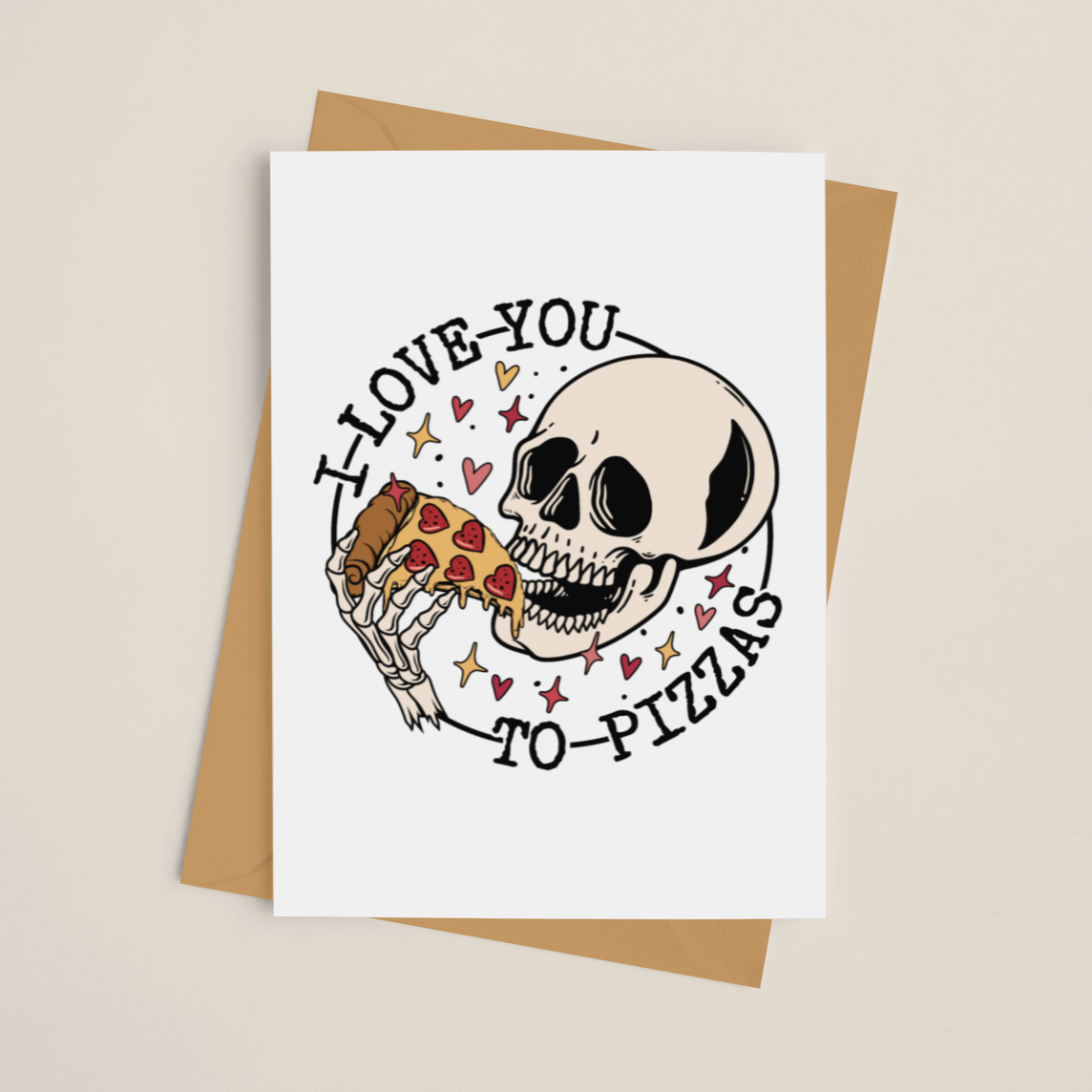 I Love You to Pizzas Love Friendship Greeting Card