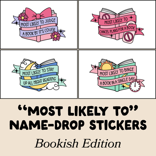 "Most Likely To" Bookish Name-Drop Sticker Set