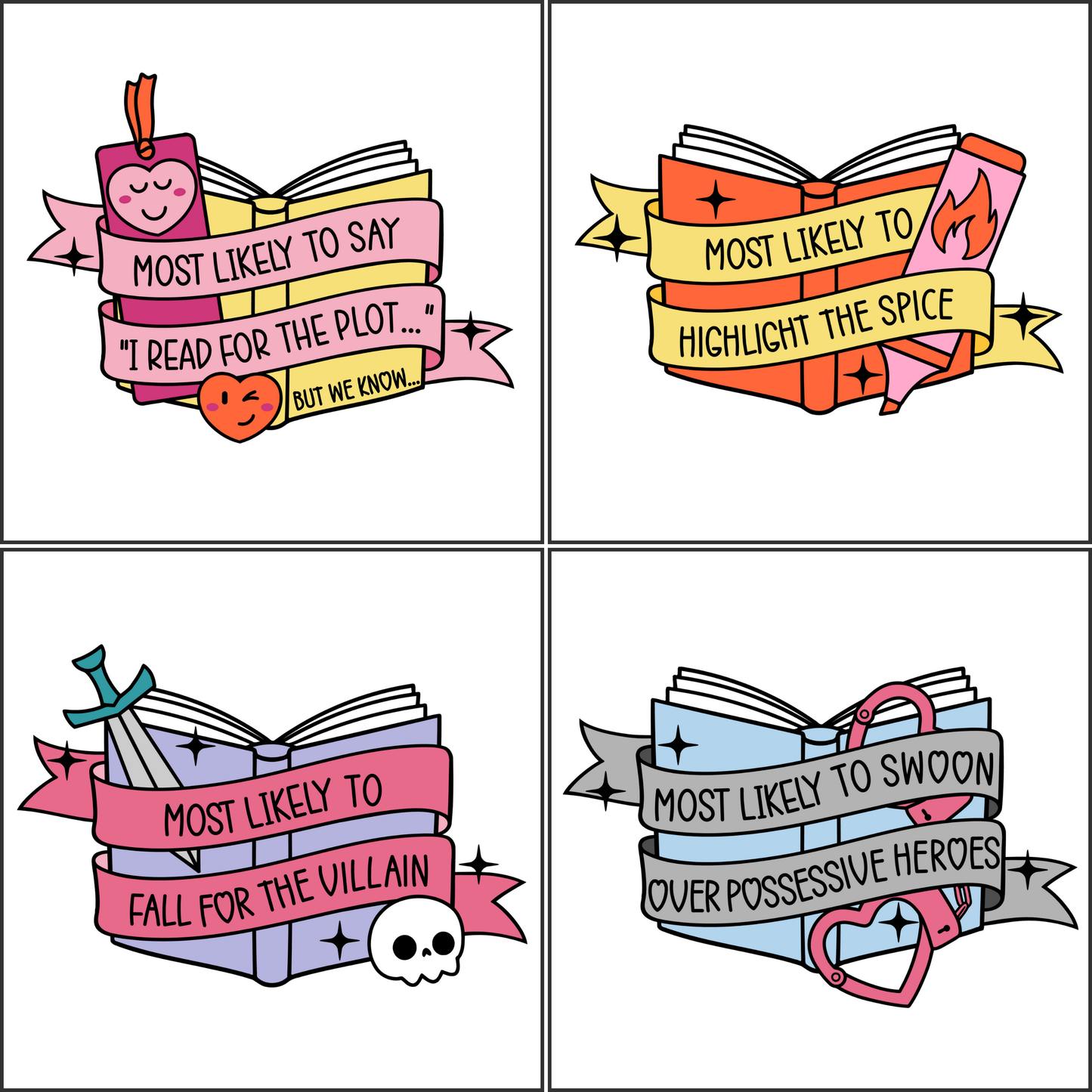 "Most Likely To" Romance Name-Drop Sticker Set